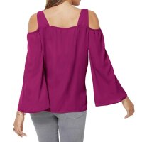 Blouse with cut-outs, fuchsia