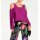 Blouse with cut-outs, fuchsia