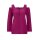 Blouse with cut-outs, fuchsia