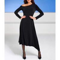 Jersey-Kleid in asymmetrischem Schnitt, schwarz