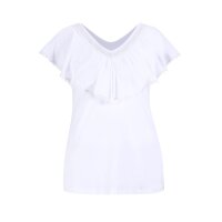 Jerseyshirt m. Spitze, weiß