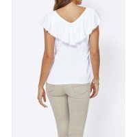 Jerseyshirt m. Spitze, weiß