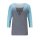 Feinstrickpullover, blau-grau