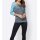 Feinstrickpullover, blau-grau