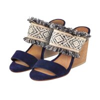 Label mule, blue-beige
