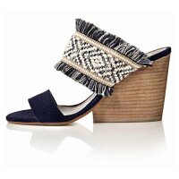 Label mule, blue-beige