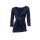 Stretchshirt in Wickel-Optik, marine