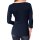 Stretchshirt in Wickel-Optik, marine