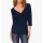 Stretchshirt in Wickel-Optik, marine