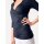 Stretchshirt in Wickel-Optik, marine