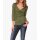 Stretch shirt with wrap look, olive