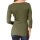 Stretch shirt with wrap look, olive