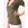 Stretch shirt with wrap look, olive