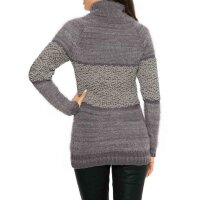 Sweter z golfem, szary