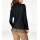 Turtleneck sweater with fringes, black