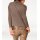Turtleneck sweater with fringes, brown