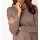 Turtleneck sweater with fringes, brown