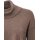 Turtleneck sweater with fringes, brown