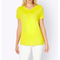 Designer-Shirt m. Raffung, limone