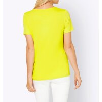 Designer-Shirt m. Raffung, limone