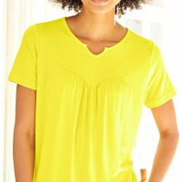 Designer-Shirt m. Raffung, limone