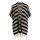 Marken-Leinen-Ponchocardigan, schwarz-weiß