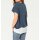 Designer shirt and top, blue-ecru