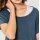 Designer shirt and top, blue-ecru