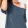 Designer shirt and top, blue-ecru