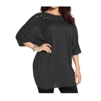 Marken-Plus-Size-Pullover m. Pailletten, anthrazit