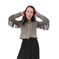 Marken-Lederimitatjacke, taupe