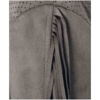 Marken-Lederimitatjacke, taupe