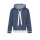 Sweatshirt m. Spitze, jeansblau-ecru