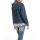 Sweatshirt m. Spitze, jeansblau-ecru