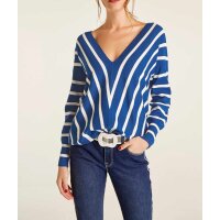 Sweter w paski, niebiesko-biały