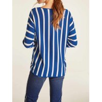 Sweter w paski, niebiesko-biały