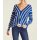 Sweter w paski, niebiesko-biały