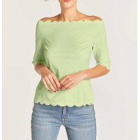 Carmen neckline shirt, apple green
