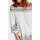 Designer-Carmenshirt m. Stickerei, ecru-schwarz