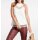 Shirt top with lace trim, offwhite