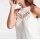 Shirt top with lace trim, offwhite