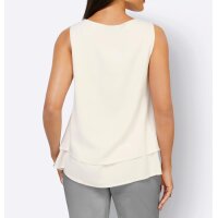 Bluzka-top w warstwowym stylu, w kolorze ecru