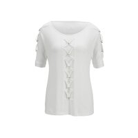 Shirt m. Schmuckelementen, offwhite