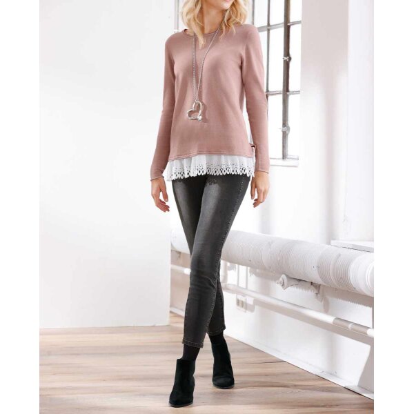 Two-in-one sweater, powder-white