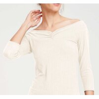 Decollete shirt, offwhite