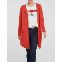 Designer-Longstrickjacke, blutorange