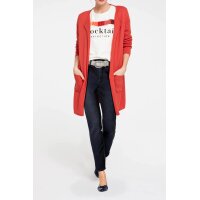 Designer-Longstrickjacke, blutorange