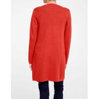 Designer-Longstrickjacke, blutorange