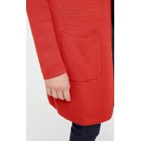 Designer-Longstrickjacke, blutorange
