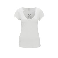 Jersey shirt with necklace trim, offwhite
